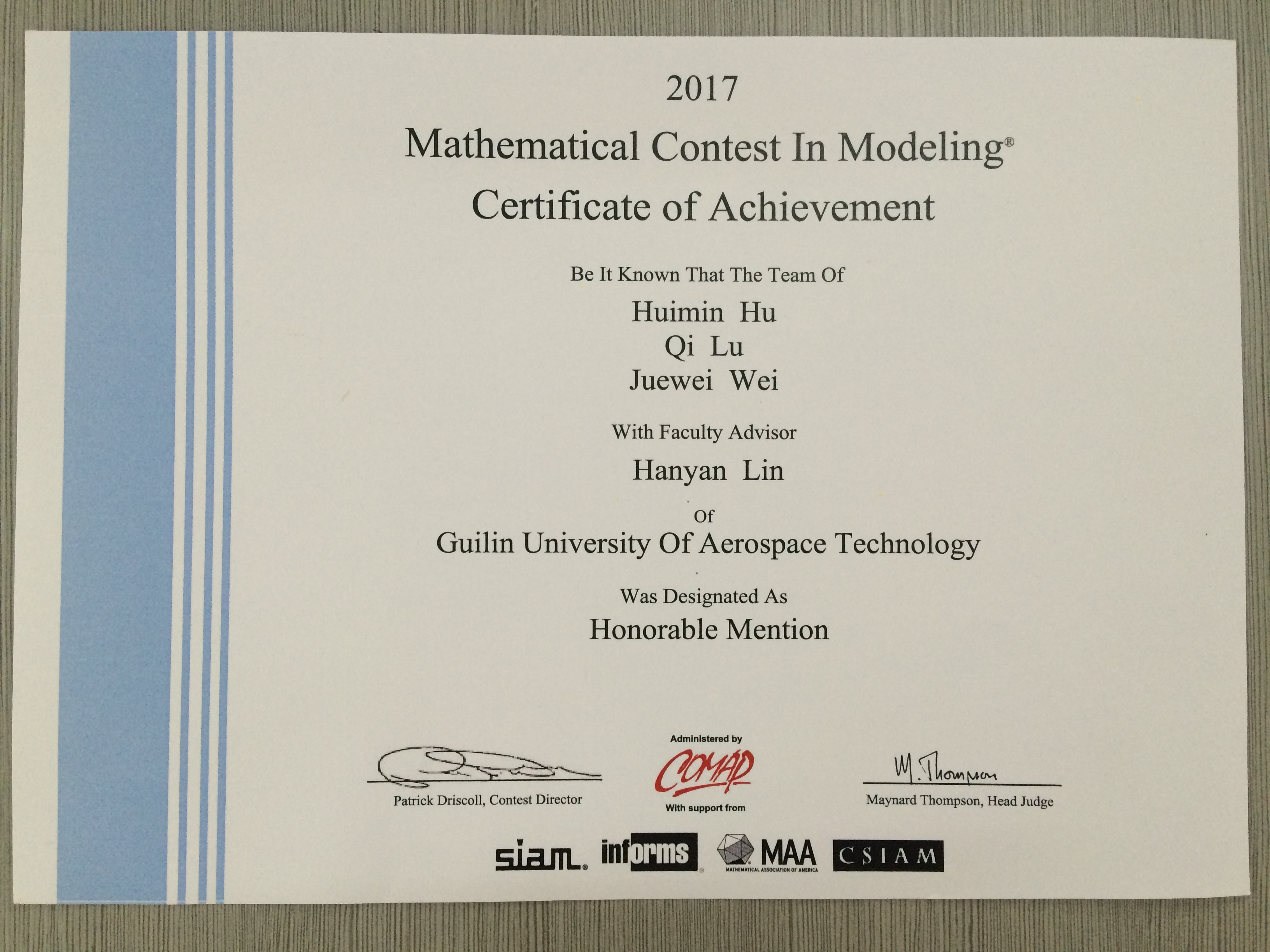 2017美国大学生数学建模竞赛二等奖1